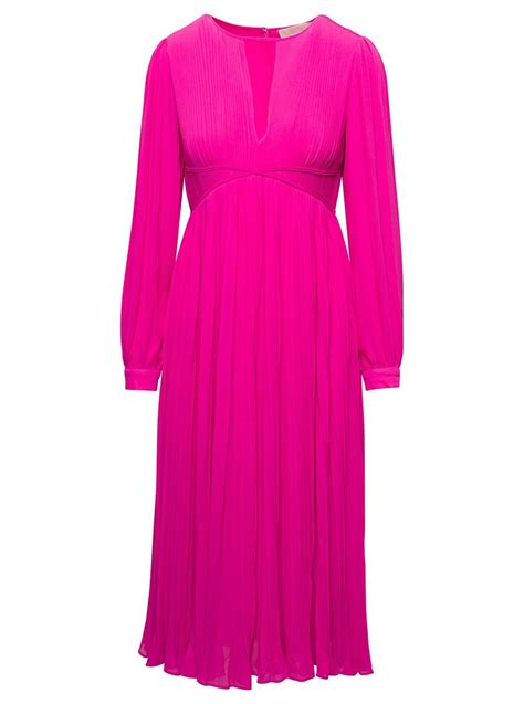 pink michael michael kors ines pleated sleeve knit top|Michael Kors pink dresses.